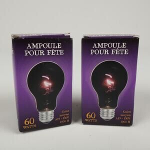 Lot of 2 Ampoule Pour Fete Party Light Bulbs 60 Watts *TESTED*